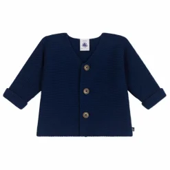 Online Petit Bateau Cardigan Barby Coton Bio | Bleu marine