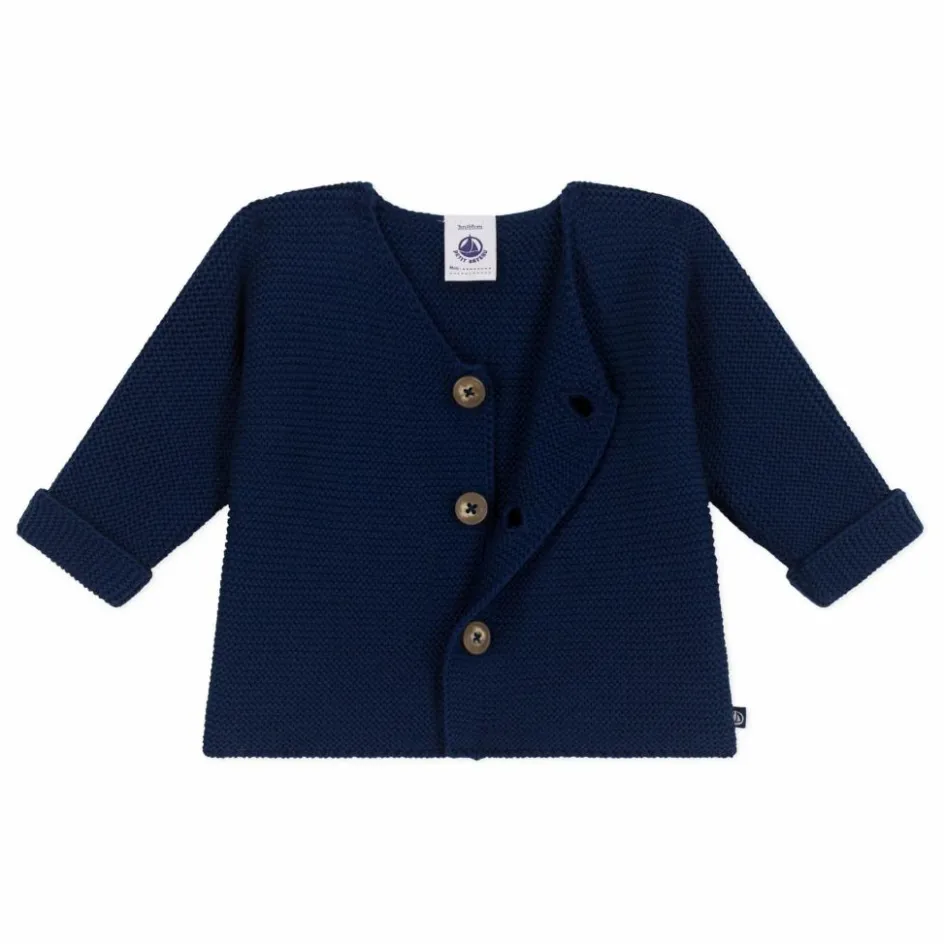 Online Petit Bateau Cardigan Barby Coton Bio | Bleu marine