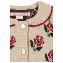 Konges Sløjd Cardigan Belou Roses Laine ||Enfant Pulls, Gilets|Pulls, Gilets