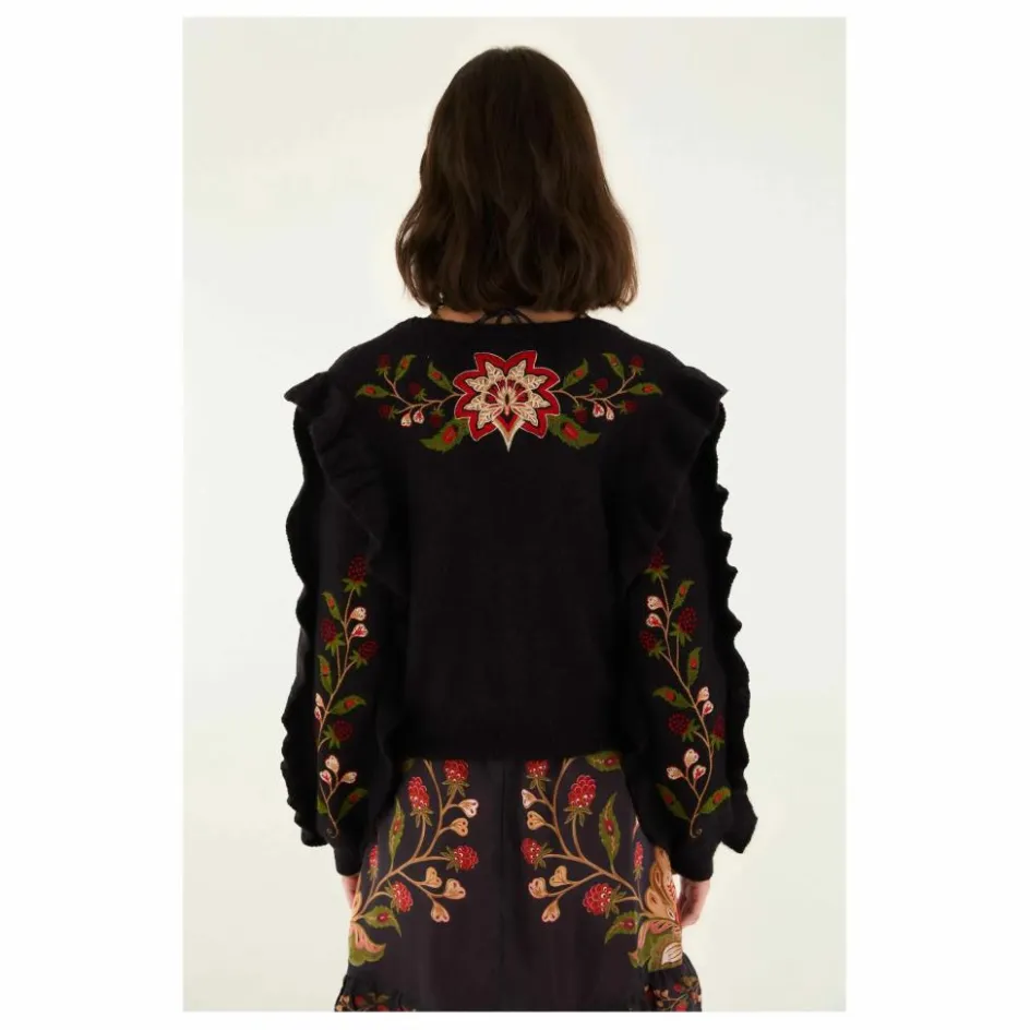 Outlet Cardigan Berry Brodé | Femme Pulls, Gilets