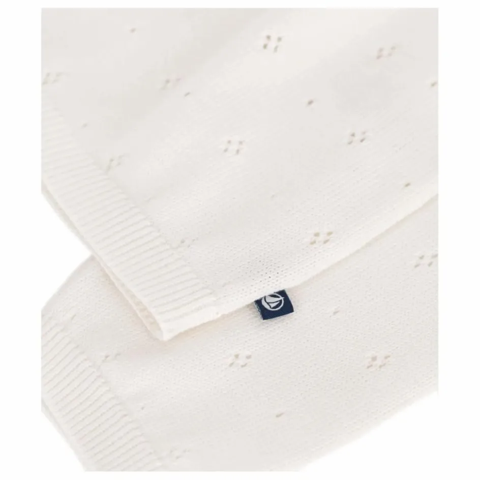 Outlet Petit Bateau Cardigan Botricot Coton Bio | Blanc