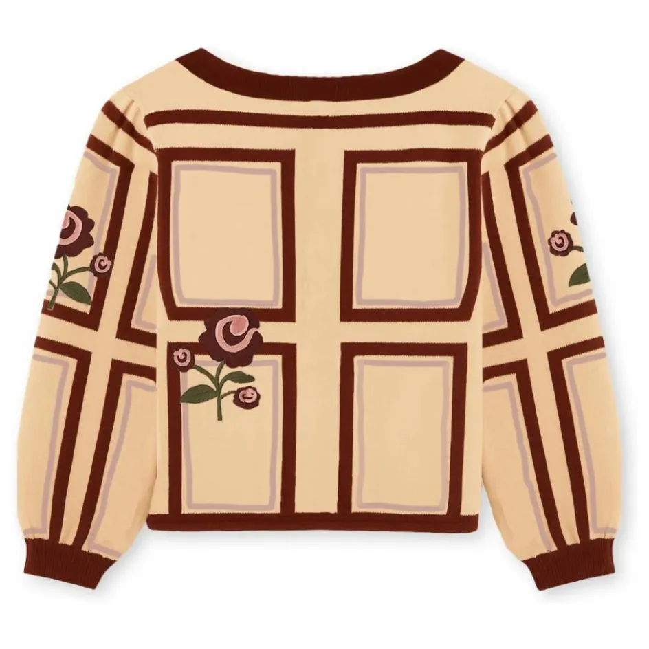 Enfant Fliink Pulls, Gilets|Pulls, Gilets*Cardigan Charlotte Fleurs Coton Bio |