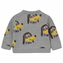 Clearance Tinycottons Cardigan Chiens Laine | Gris