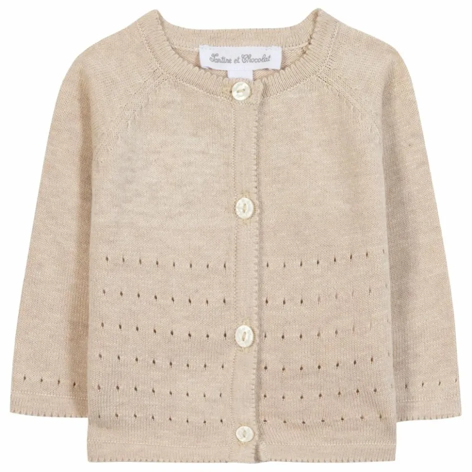 Clearance Tartine et Chocolat Cardigan Chiné | Beige