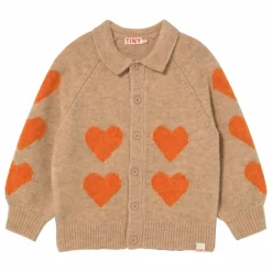 Hot Cardigan Col Cœurs | Enfant Pulls, Gilets