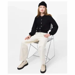 Outlet Molo Cardigan Col Polo Guida Coton Bio | Noir