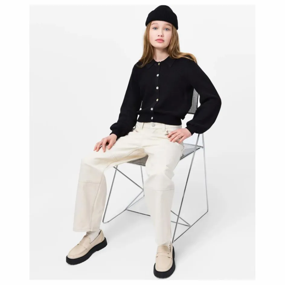 Outlet Molo Cardigan Col Polo Guida Coton Bio | Noir
