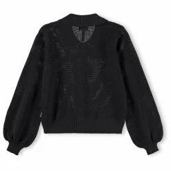 Outlet Molo Cardigan Col Polo Guida Coton Bio | Noir