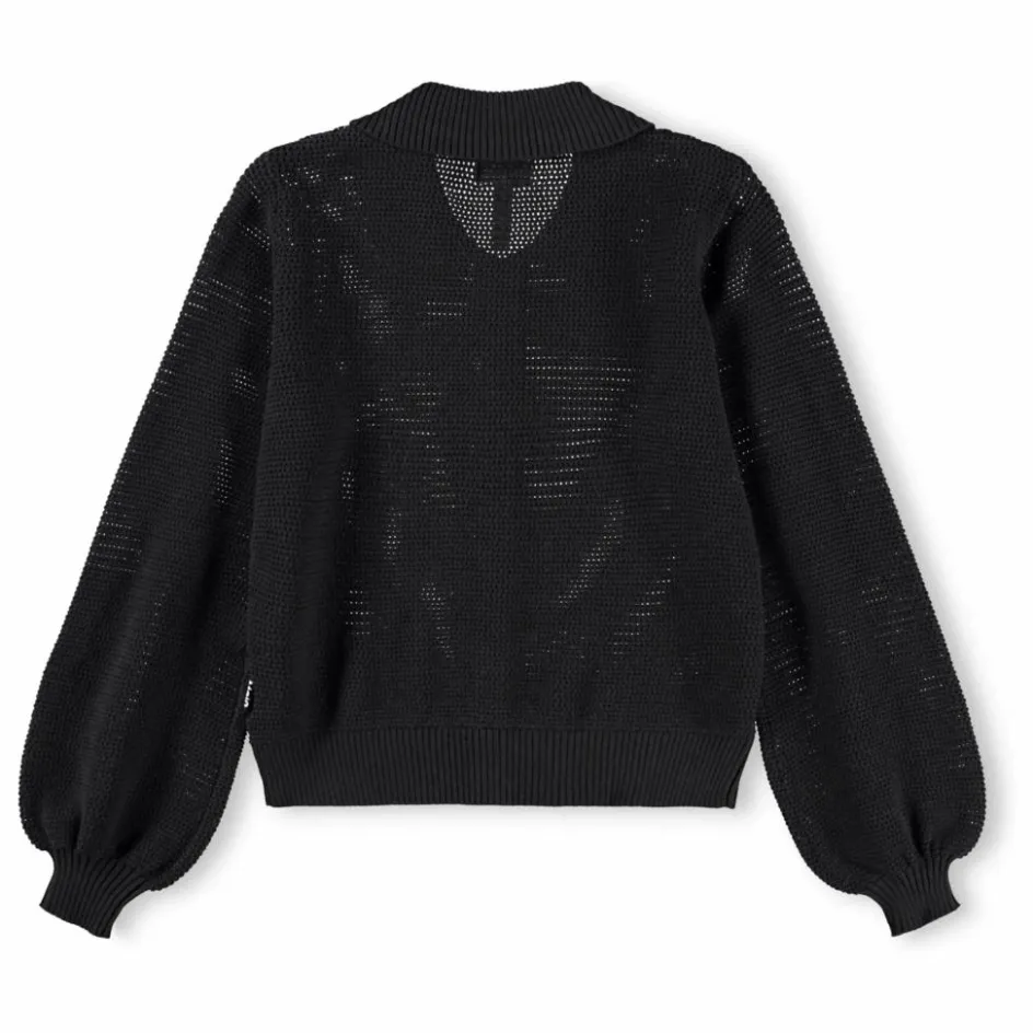 Outlet Molo Cardigan Col Polo Guida Coton Bio | Noir