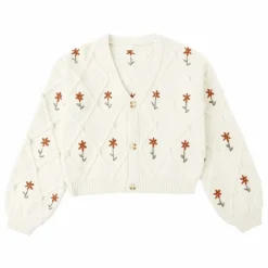Rylee + Cru Cardigan Crop Winter Daisy Mini ||Enfant Pulls, Gilets|Pulls, Gilets