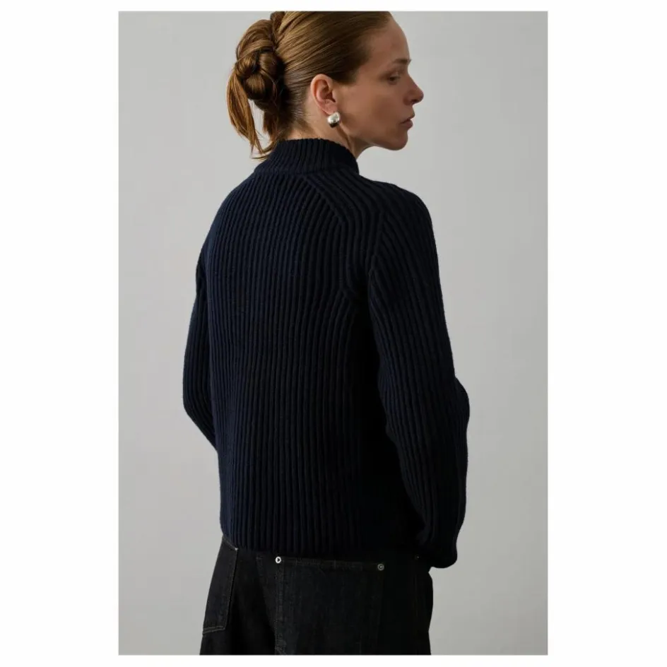 Outlet Soeur Cardigan Flaubert Laine Mérinos | Bleu marine