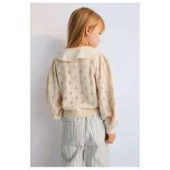 the new society Cardigan Fleurs Col Dentelle Marina Baby Coton Bio || Pulls, Gilets