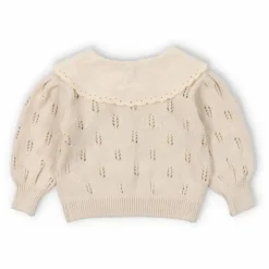the new society Cardigan Fleurs Col Dentelle Marina Baby Coton Bio || Pulls, Gilets