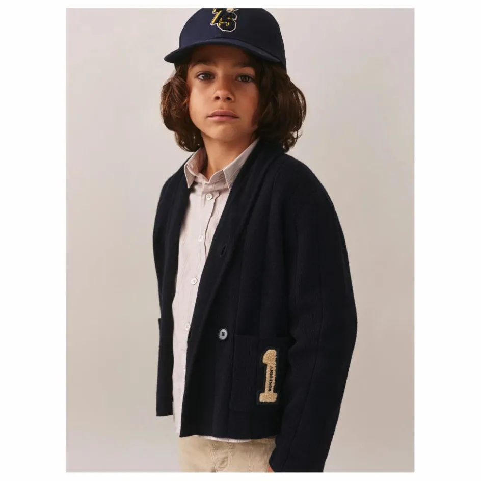 Hot Bonpoint Cardigan Josef Laine | Bleu marine