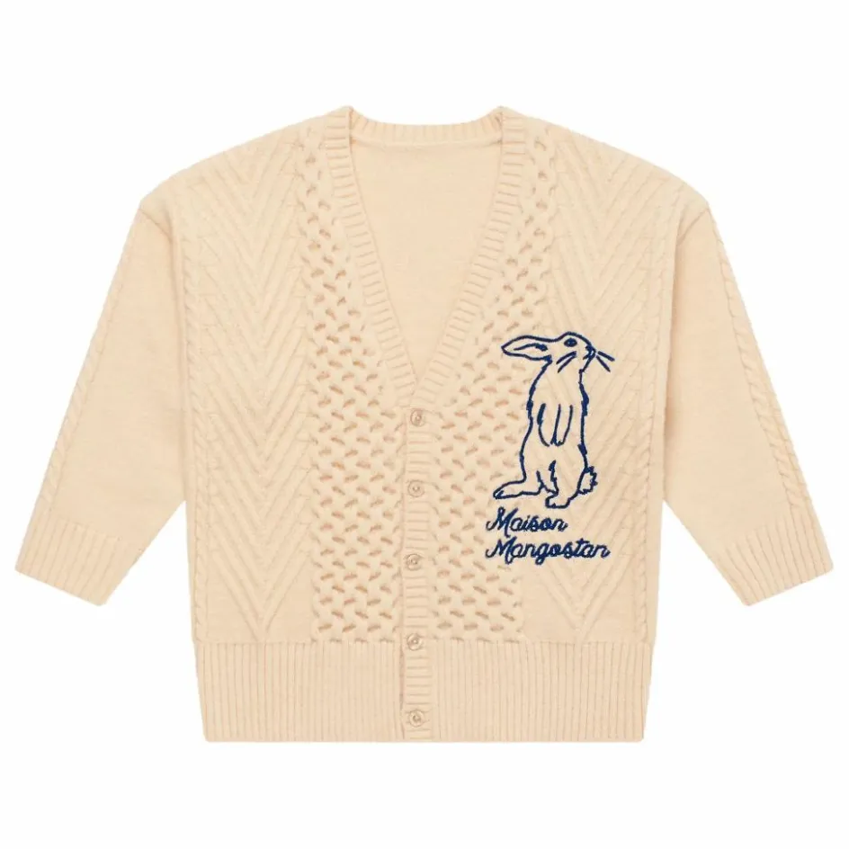Enfant Maison Mangostan Pulls, Gilets|Pulls, Gilets*Cardigan Lapin Brodé |