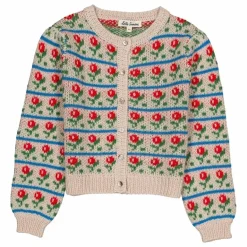 Hello Simone Cardigan Lison Fleuri Laine Alpaga et Mérinos ||Enfant Pulls, Gilets
