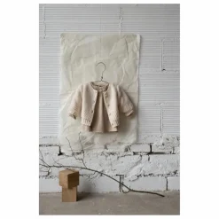 Hot 1+ in the family Cardigan Malene Mini Laine Mérinos | Ecru