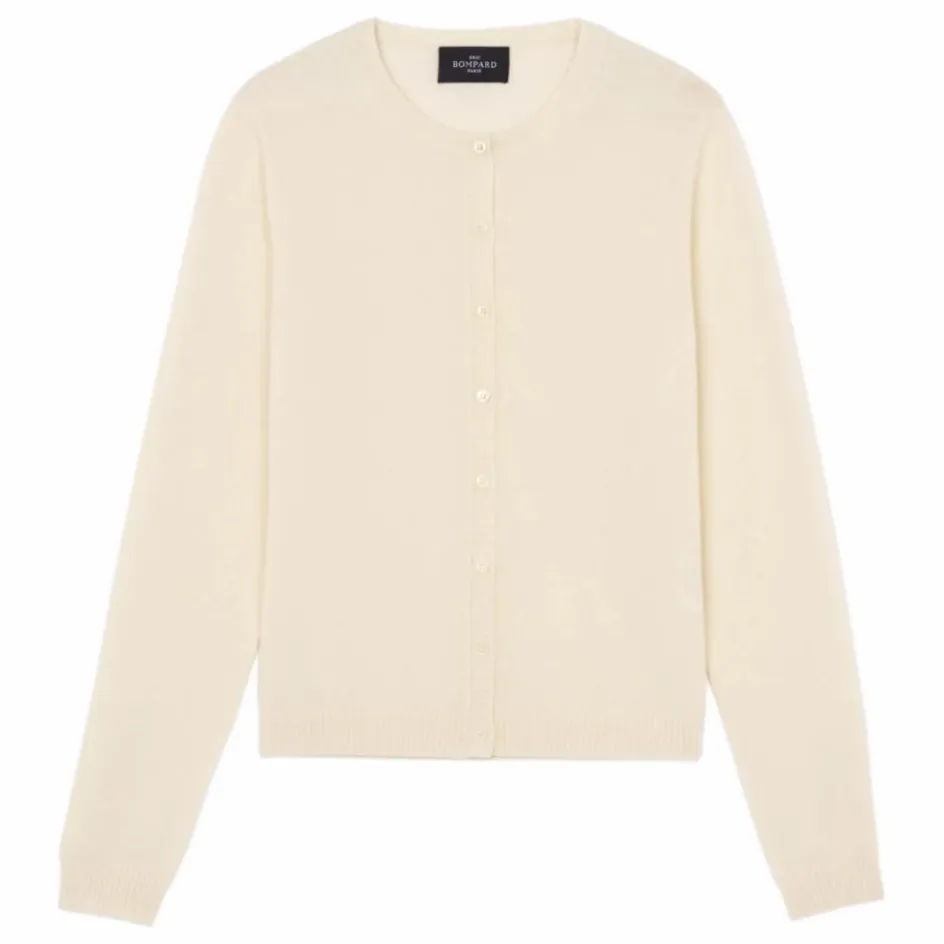 Outlet Bompard Cardigan Manches Boutonnées Cachemire | Crème