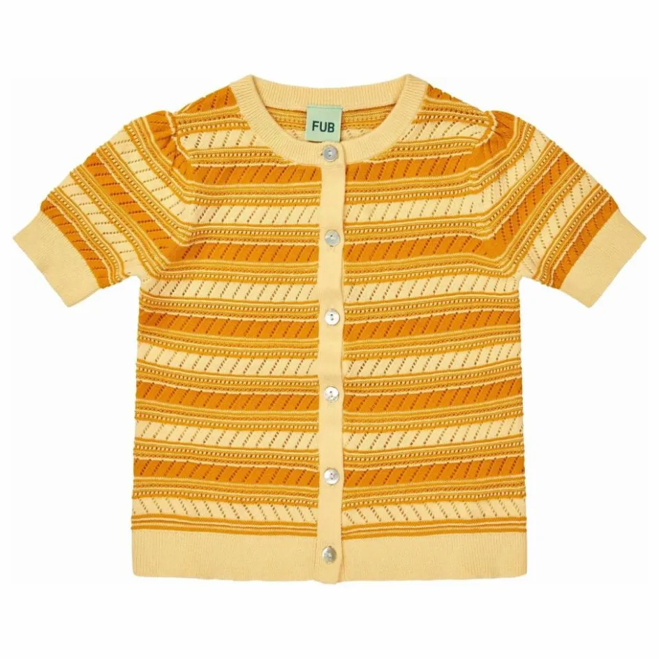 FUB Cardigan Manches Courtes Maille Extra Fine Coton Bio ||Enfant Pulls, Gilets|Pulls, Gilets