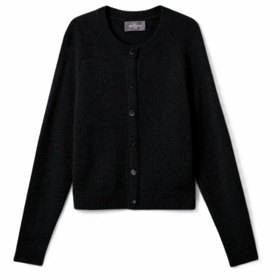 Sale Bompard Cardigan Manches Raglan Cachemire | Noir