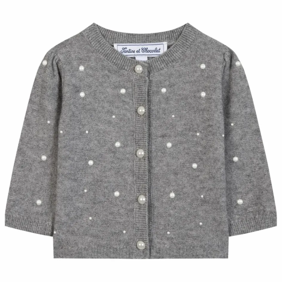 Enfant Tartine et Chocolat Pulls, Gilets|Pulls, Gilets*Cardigan Perlé Laine |