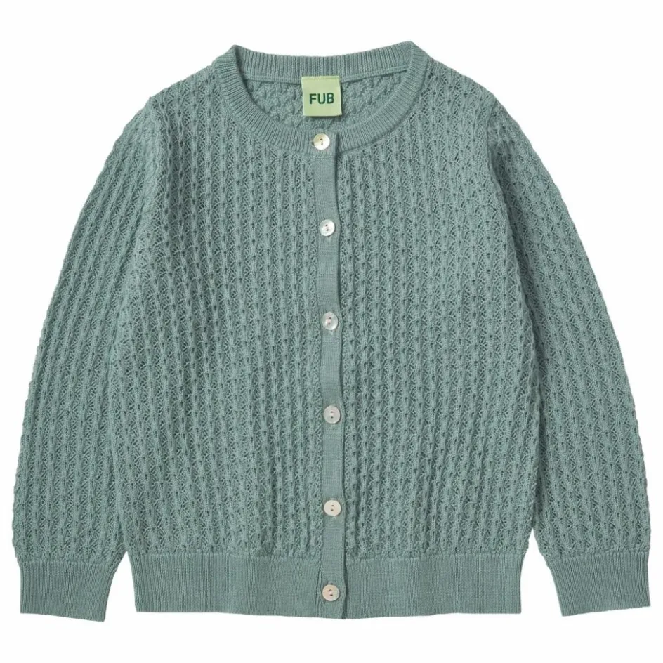Enfant FUB Pulls, Gilets*Cardigan Pointelle Maille Fine Laine Mérinos |