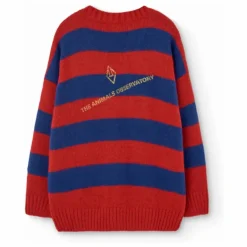 Clearance The Animals Observatory Cardigan Racoon Coton Bio | Rouge