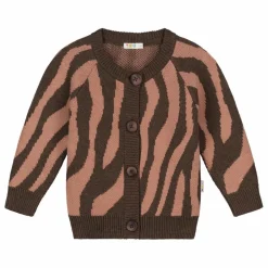 Enfant Yuki Pulls, Gilets*Cardigan Raglan Zèbre Coton Bio |