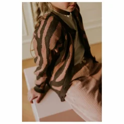 Enfant Yuki Pulls, Gilets*Cardigan Raglan Zèbre Coton Bio |