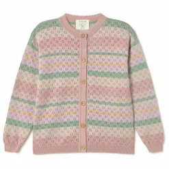 Clearance Cardigan Rayé Coton Bio | Enfant Pulls, Gilets