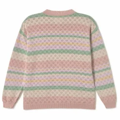 Clearance Cardigan Rayé Coton Bio | Enfant Pulls, Gilets