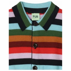 Enfant FUB Pulls, Gilets*Cardigan Rayé Laine de Mérinos |