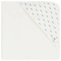 Best Petit Bateau Carré de Bain Baleines | Blanc