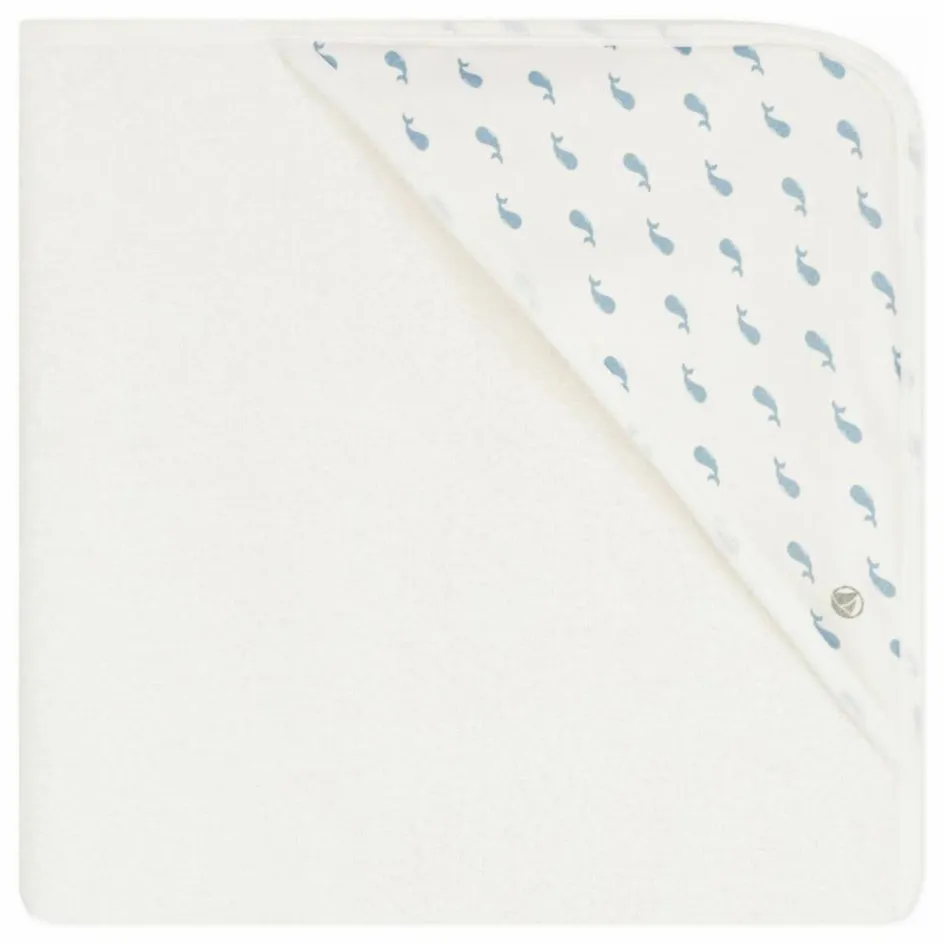 Best Petit Bateau Carré de Bain Baleines | Blanc