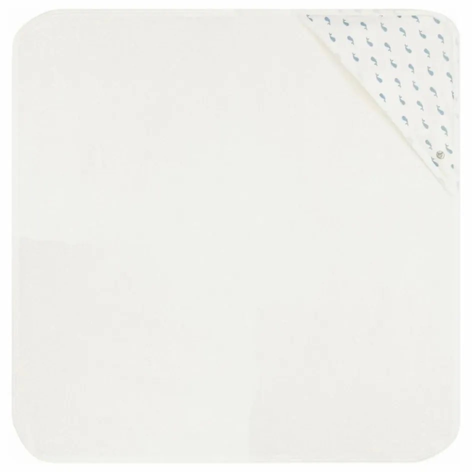 Best Petit Bateau Carré de Bain Baleines | Blanc