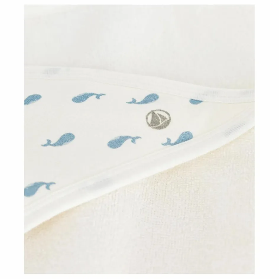 Best Petit Bateau Carré de Bain Baleines | Blanc