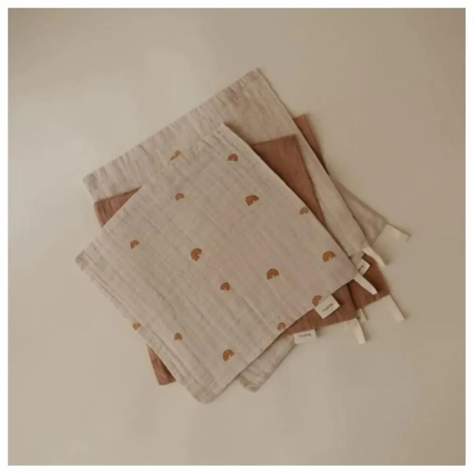 Enfant Mushie Puériculture|Linge De Toilette*Carrés de bain - Set de 5