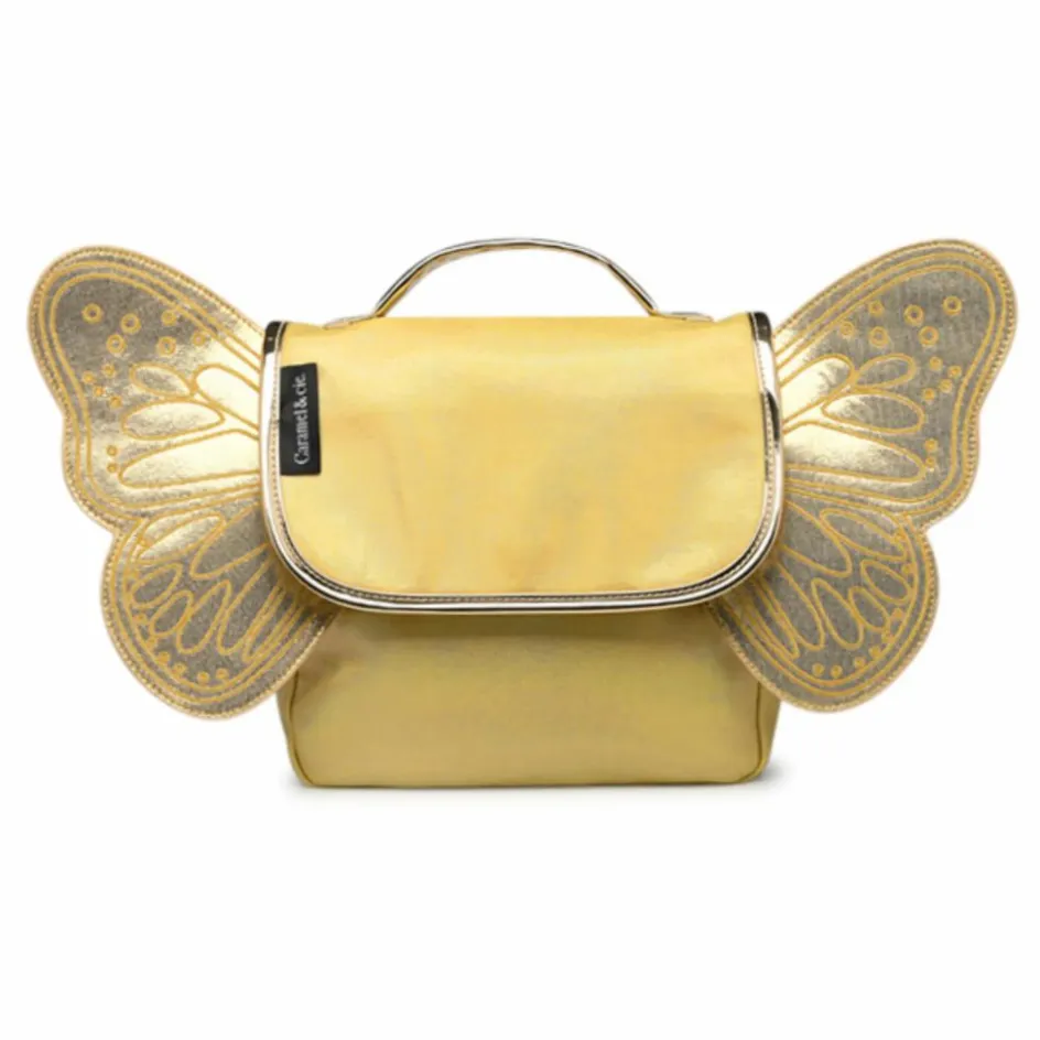 Outlet Caramel & Cie Cartable Papillon Irisé | Jaune