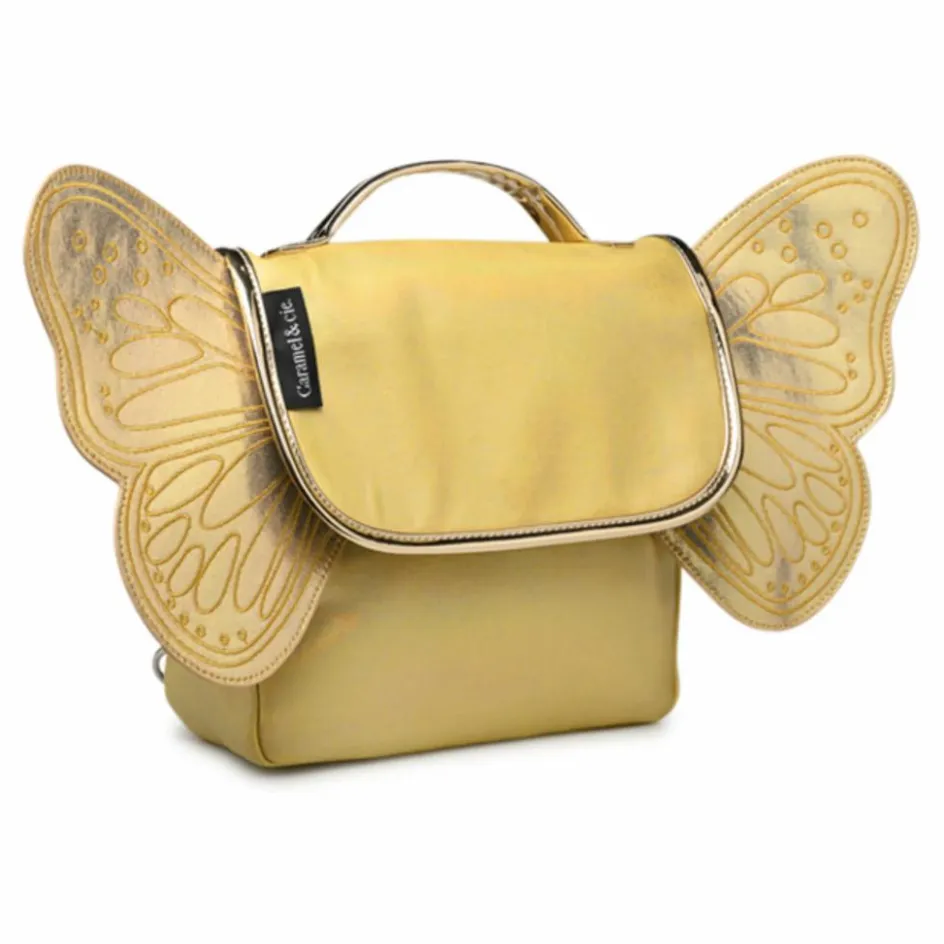 Outlet Caramel & Cie Cartable Papillon Irisé | Jaune