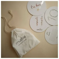Clearance Mushie Cartes étapes Blanc