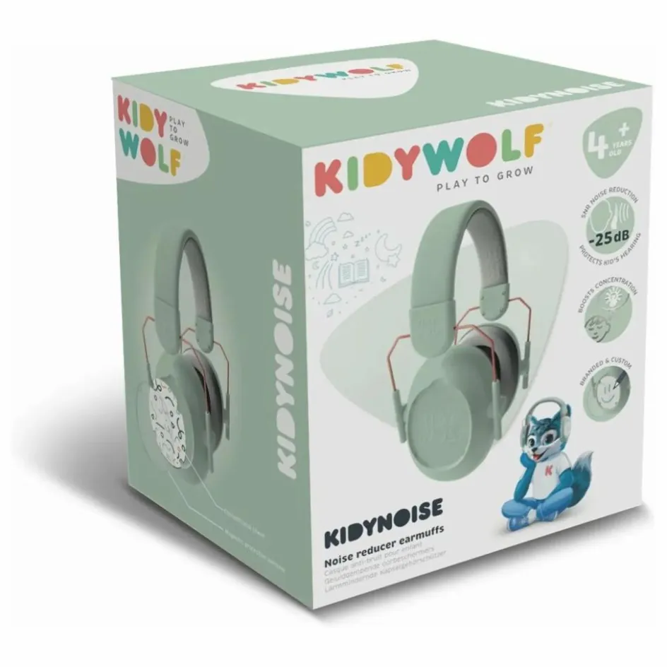 New Kidywolf Casque anti-bruit personnalisable | Aqua