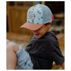 Enfant Hello Hossy Accessoires|Accessoires De Mode*Casquette Visière Courbée Trucker Blue Island |