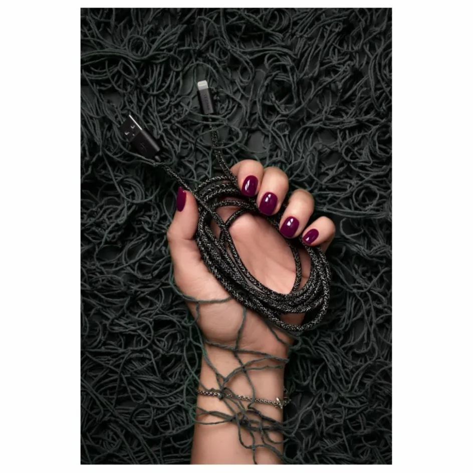 Outlet Le Cord Câble en filet de pêche recyclé - 2mètres | Noir