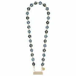 Clearance LaCoqueFrançaise Chaine Longue Cassy Fleurs 120 cm | Bleu