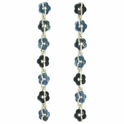 Clearance LaCoqueFrançaise Chaine Longue Cassy Fleurs 120 cm | Bleu