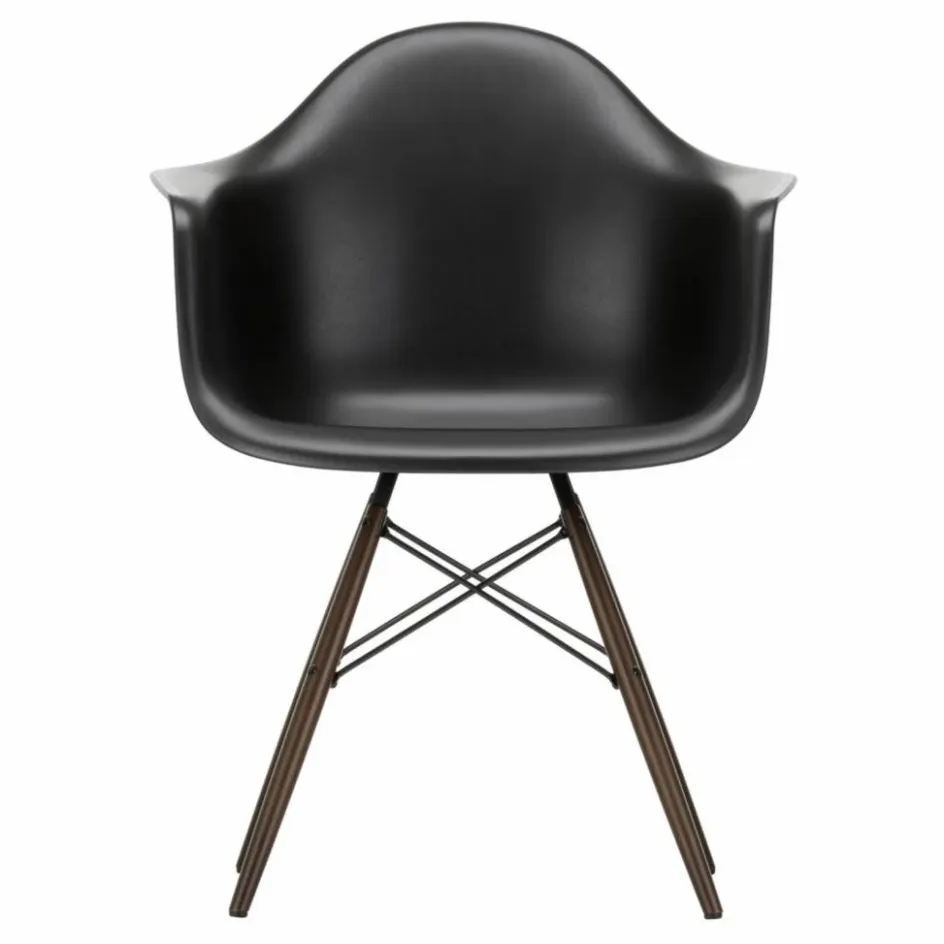Online Vitra Chaise DAW - piétement érable - Charles & Ray Eames | Noir
