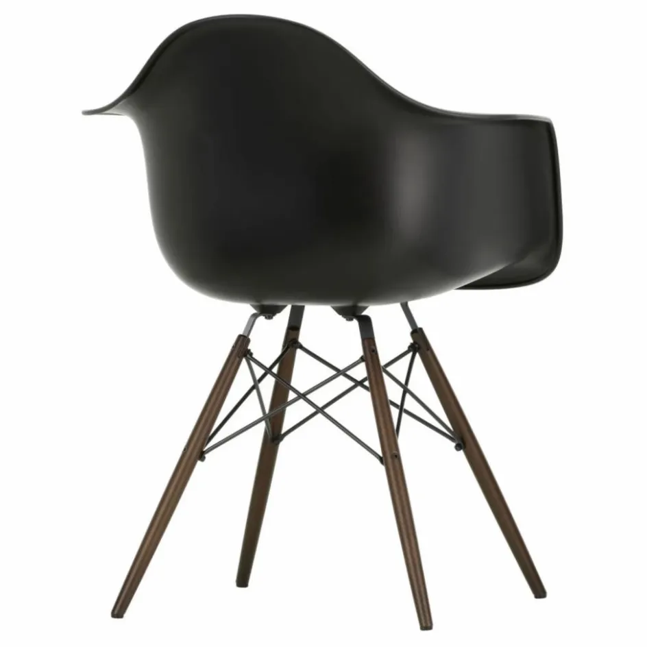 Online Vitra Chaise DAW - piétement érable - Charles & Ray Eames | Noir