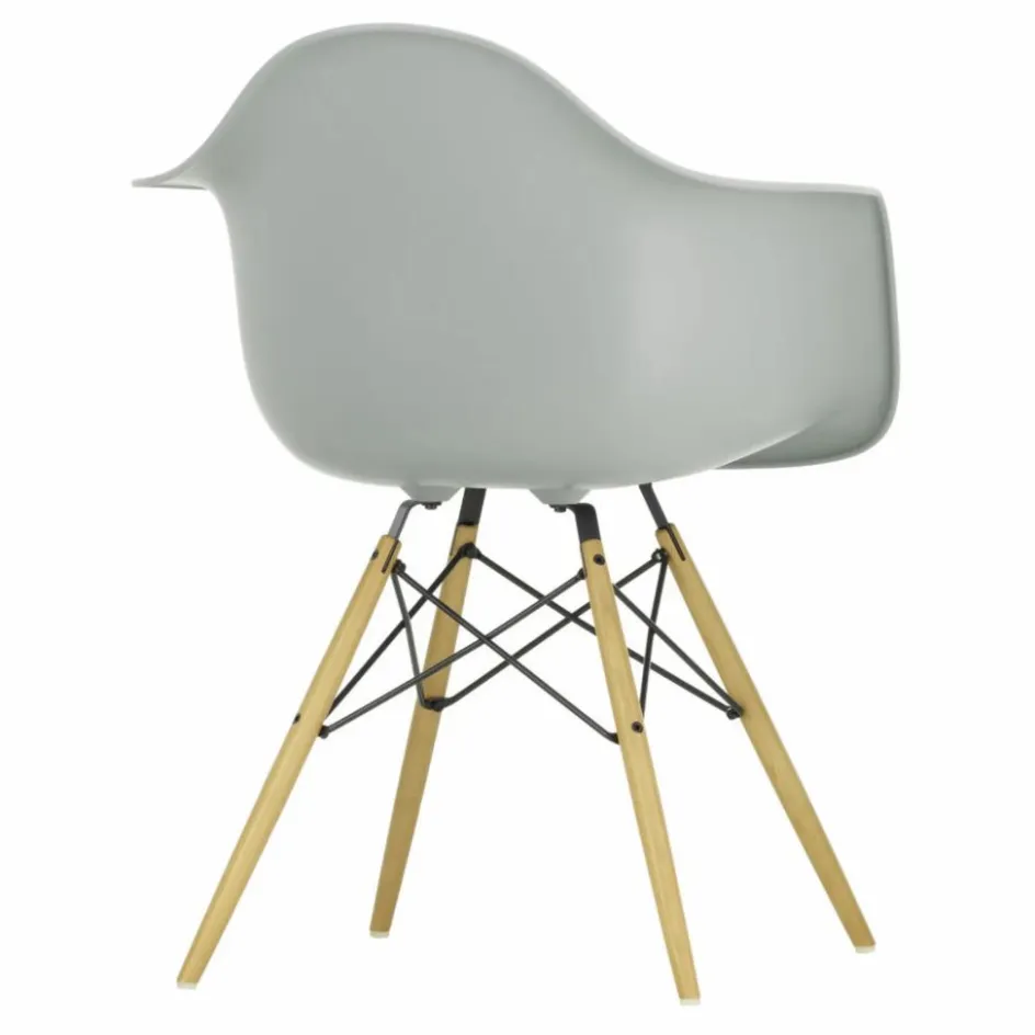 Discount Vitra Chaise DAW - piétement érable - Charles & Ray Eames | Gris clair