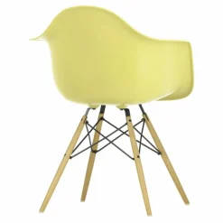 New Vitra Chaise DAW - piétement érable - Charles & Ray Eames | Jaune citron