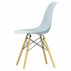 New Vitra Chaise DSW plastic - piètement érable - Charles & Ray Eames | Gris bleuté